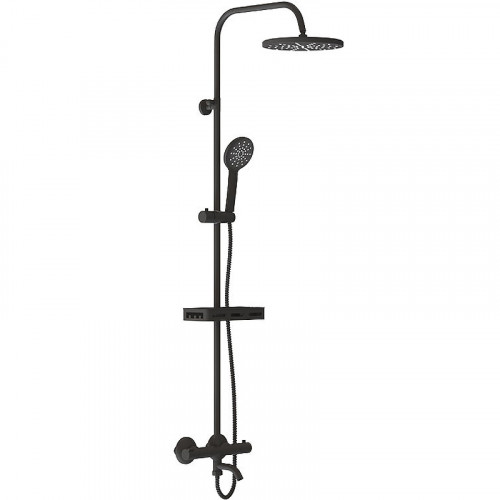 Душевая система Melodia della vita Salsa MSC00109С_bk с термостатом Черная матовая
