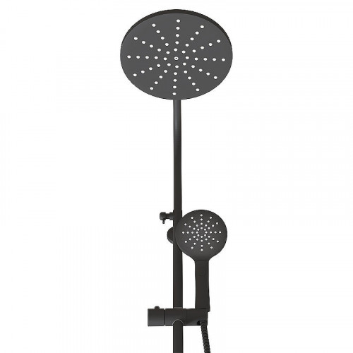 Душевая система Melodia della vita Salsa MSC00109С_bk с термостатом Черная матовая