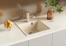 Кухонная мойка Ulgran Quartz Forte 460-07 Уголь искусственный камень (литьевой мрамор) встраиваемый