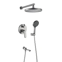 Душевая система Shevanik S43T S4335T цвет Оружейная сталь