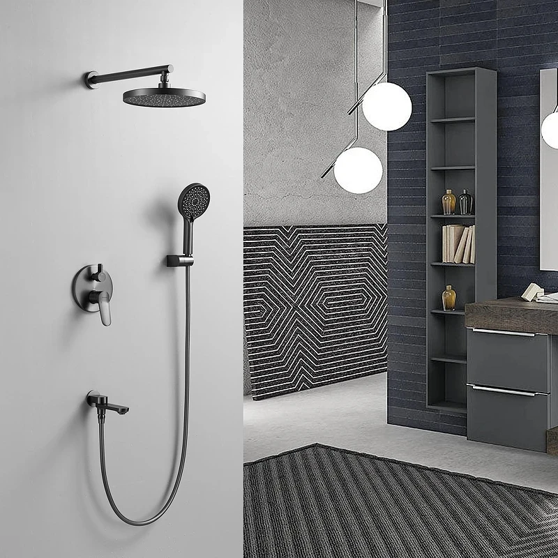 Душевая система Shevanik S43T S4335T цвет Оружейная сталь