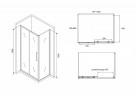 Душевой уголок Abber Schwarzer Diamant 100х80 AG30100BH-S80B профиль Черный стекло прозрачное