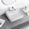 Раковина Abber Rechteck 50 AC2203 Белая фаянс накладная