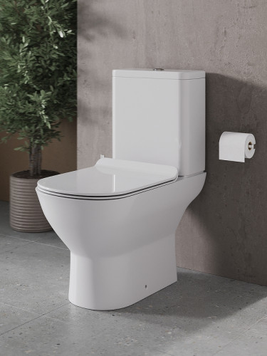 Унитаз компакт Agger AT03000 с бачком и сиденьем Микролифт фарфор напольный