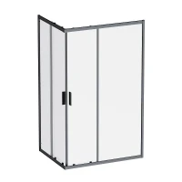 Душевой уголок AM.PM Gem 120х90 W90G-403-120290-BT профиль Черный матовый стекло прозрачное