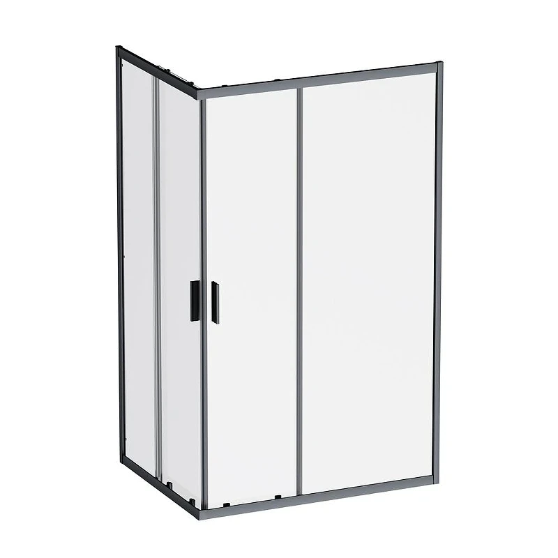 Душевой уголок AM.PM Gem 120х90 W90G-403-120290-BT профиль Черный матовый стекло прозрачное