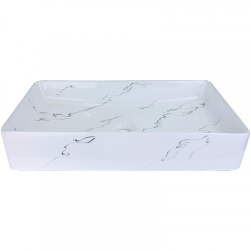 Раковина-чаша Bronze de Luxe Lacio 60 1061BM Белая фаянс накладная