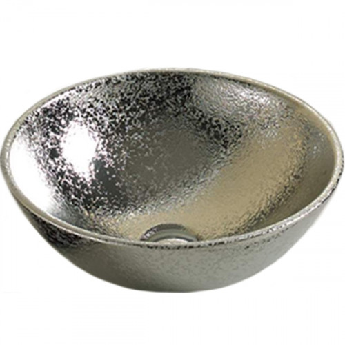 Раковина-чаша CeramaLux 41 7226SS Серебро фаянс накладная