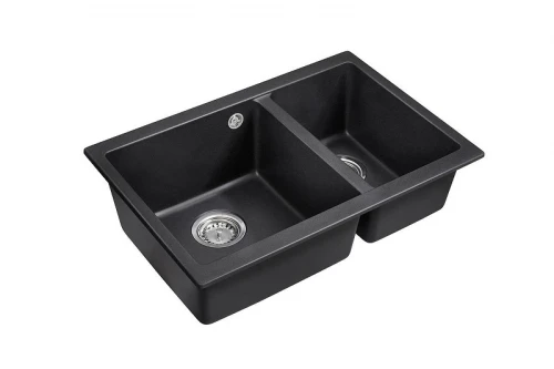 Кухонная мойка Emar Quartz 66,5 EMQ-2665.PL цвет Оникс