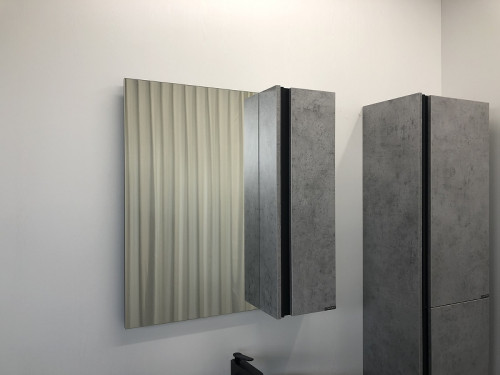 Зеркало со шкафом Comforty Эдинбург 75 00004149063 Бетон светлый МДФ / ЛДСП, стекло