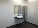 Зеркало со шкафом Comforty Эдинбург 75 00004149063 Бетон светлый МДФ / ЛДСП, стекло