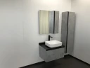 Зеркало со шкафом Comforty Эдинбург 75 00004149063 Бетон светлый МДФ / ЛДСП, стекло