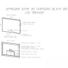 Зеркало Sintesi Armadio 80 SIN-SPEC-ARMADIO-black-80 с подсветкой Черное с сенсорным выключателем