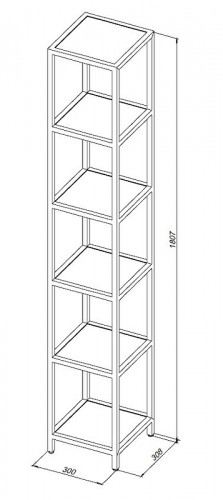 Стеллаж Allen Brau Liberty 30 1.33005.BB Черный браш