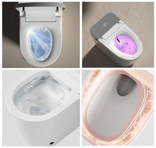 Унитаз биде Ceruttispa Ester Smart CT10617 приставной с сиденьем Микролифт