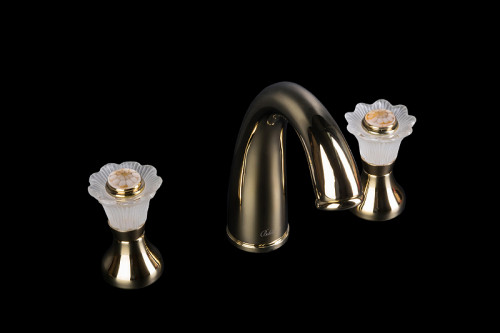 Смеситель для раковины Boheme Camelia 297 Золото латунь