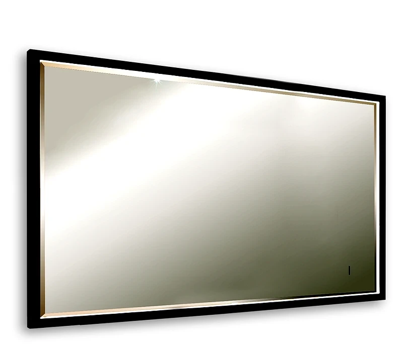 Зеркало Art&Max Aversa 120 AM-Ave-1200-700-DS-F с подсветкой цвет Черный с бесконтактным выключателем