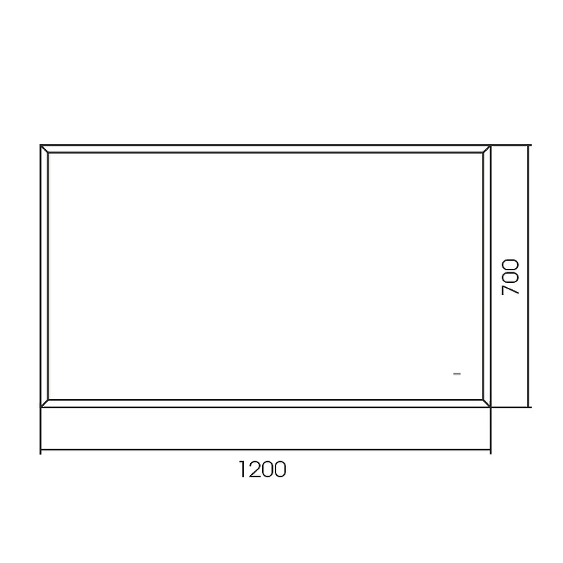 Зеркало Art&Max Aversa 120 AM-Ave-1200-700-DS-F с подсветкой цвет Черный с бесконтактным выключателем