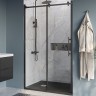 Душевая дверь BelBagno Marino 120 MARINO-BF-1-120-C-NERO профиль Черный матовый стекло прозрачное