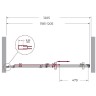 Душевая дверь BelBagno Marino 120 MARINO-BF-1-120-C-NERO профиль Черный матовый стекло прозрачное