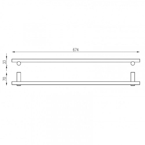 Полотенцедержатель Abber Osten 316 AA1857BG цвет Золото брашированное