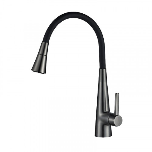 Смеситель для кухни Rose R213T цвет Оружейная сталь Черный