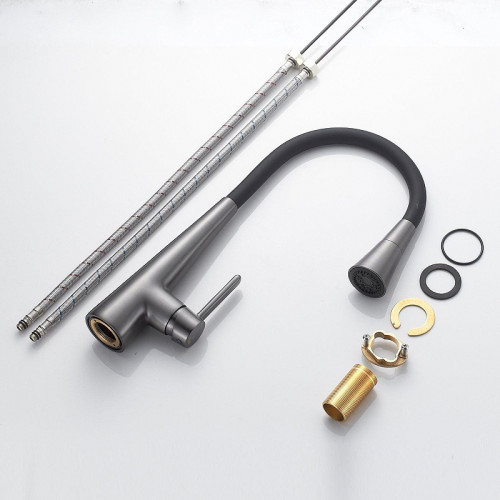 Смеситель для кухни Rose R213T цвет Оружейная сталь Черный