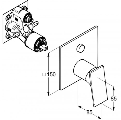 Смеситель для душа Kludi Decus 547590575 Хром