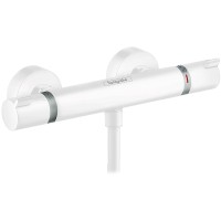 Смеситель для душа Hansgrohe Ecostat Comfort 13116700 с термостатом Белый матовый латунь на стену