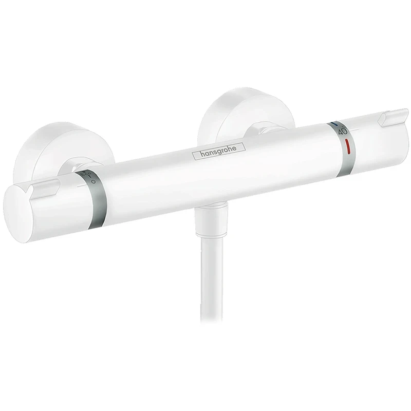 Смеситель для душа Hansgrohe Ecostat Comfort 13116700 с термостатом Белый матовый латунь на стену