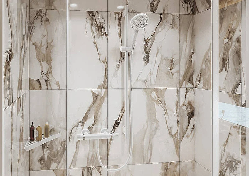 Смеситель для душа Hansgrohe Ecostat Comfort 13116700 с термостатом Белый матовый латунь на стену