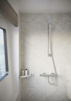 Смеситель для душа Hansgrohe Ecostat Comfort 13116700 с термостатом Белый матовый латунь на стену