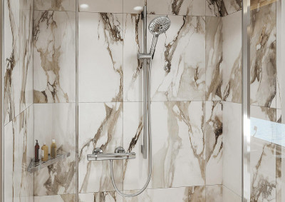 Смеситель для душа Hansgrohe Ecostat Comfort 13116700 с термостатом Белый матовый латунь на стену