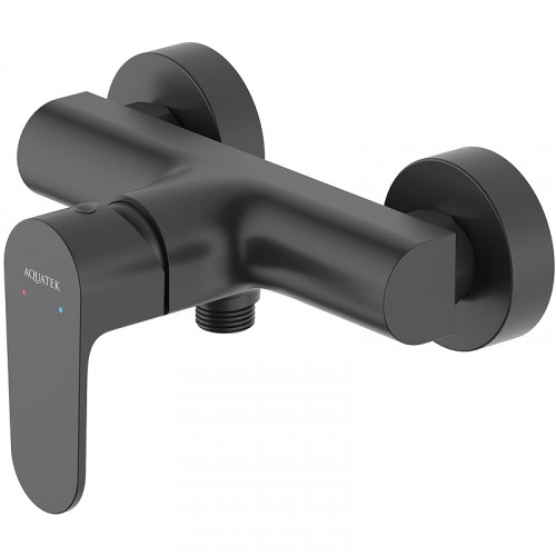 Смеситель для душа Aquatek Оберон AQ1260MB Черный матовый латунь на стену