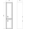 Шкаф пенал ASB-Woodline Риола 40 12420 Капучино массив дерева