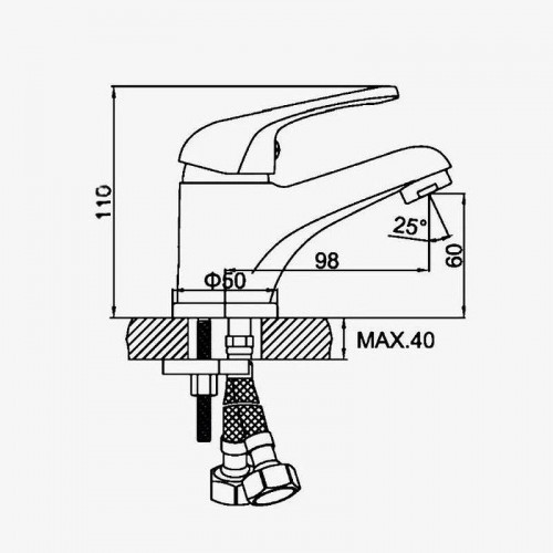Смеситель для раковины D-Lin D110410 цвет  Хром