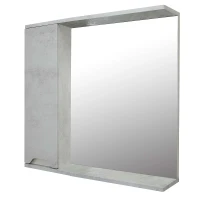 Зеркало со шкафом Loranto Florena 80 L CS00086988 цвет Светлый бетон