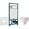 Унитаз с инсталляцией Damixa Jupiter DX77C1738SC + WeltWasser WW Marberg 507 10000005949+10000005953 с сиденьем Микролифт с клавишей смыва Хром глянцевый
