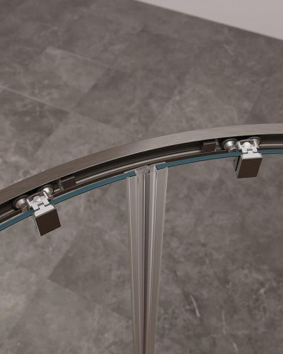 Душевой уголок Cezares Molveno 120x90 MOLVENO-RH-2-120/90-C-GM-IV профиль Оружейная сталь стекло прозрачное