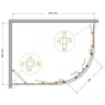 Душевой уголок Cezares Molveno 120x90 MOLVENO-RH-2-120/90-C-GM-IV профиль Оружейная сталь стекло прозрачное