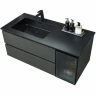 Тумба с раковиной Orans BC-2055-1200L 120 2055120L подвесная Темно-серая стекло