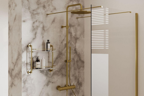 Душевая система Allen Brau Fantasy 5.11001-GB с термостатом цвет Золото