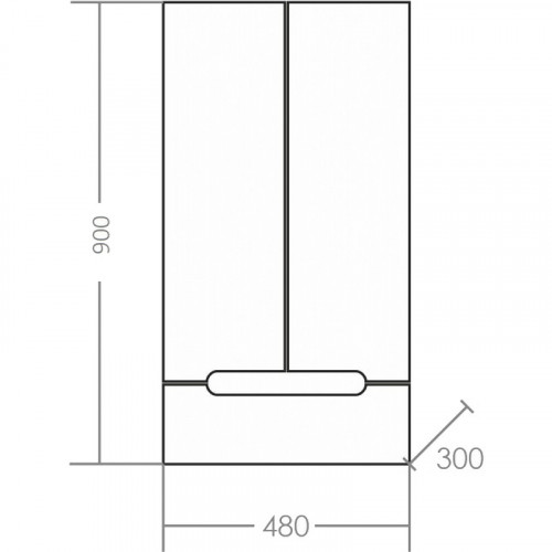 Подвесной шкаф СанТа Лондон 48 1 ящик Белый МДФ / ЛДСП