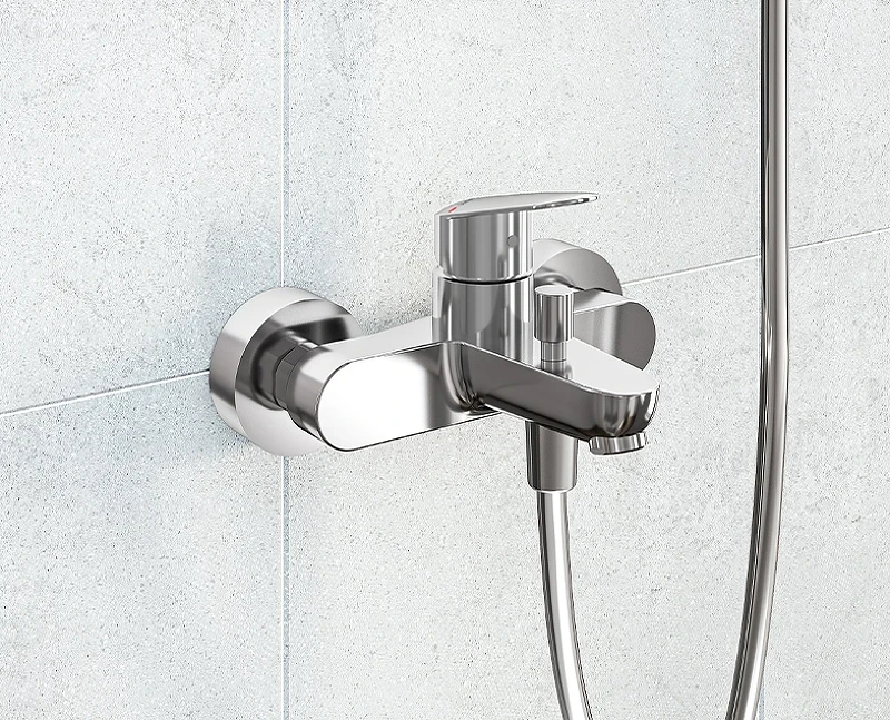Смеситель для ванны Vitra Flow Round A43057EXP Хром латунь на стену