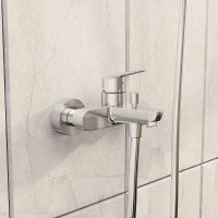 Смеситель для ванны Vitra Flow Round A43057EXP Хром латунь на стену