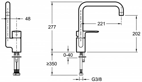 Смеситель для кухни Jacob Delafon July E5243-CP Хром латунь
