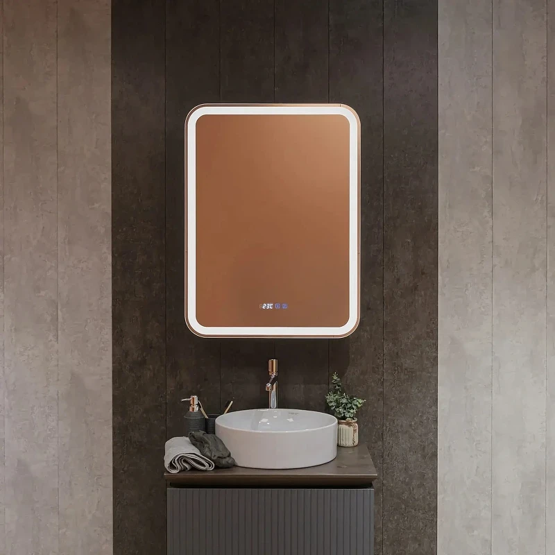 Зеркальный шкаф AQUAme 60 L AQM9204 с подсветкой цвет Антрацит