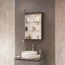 Зеркальный шкаф AQUAme 60 L AQM9204 с подсветкой цвет Антрацит