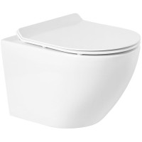 Комплект унитаза с инсталляцией BelBagno Sfera-R BB046CHR/BB2111SC/BB002-80/BB014-SR-BIANCO с сиденьем Микролифт и Белой клавишей смыва фаянс подвесной