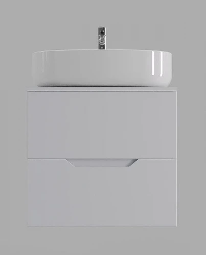 Тумба с раковиной Orange Line 60 Li-60TuwMDF+B04-600W подвесная Белая матовая